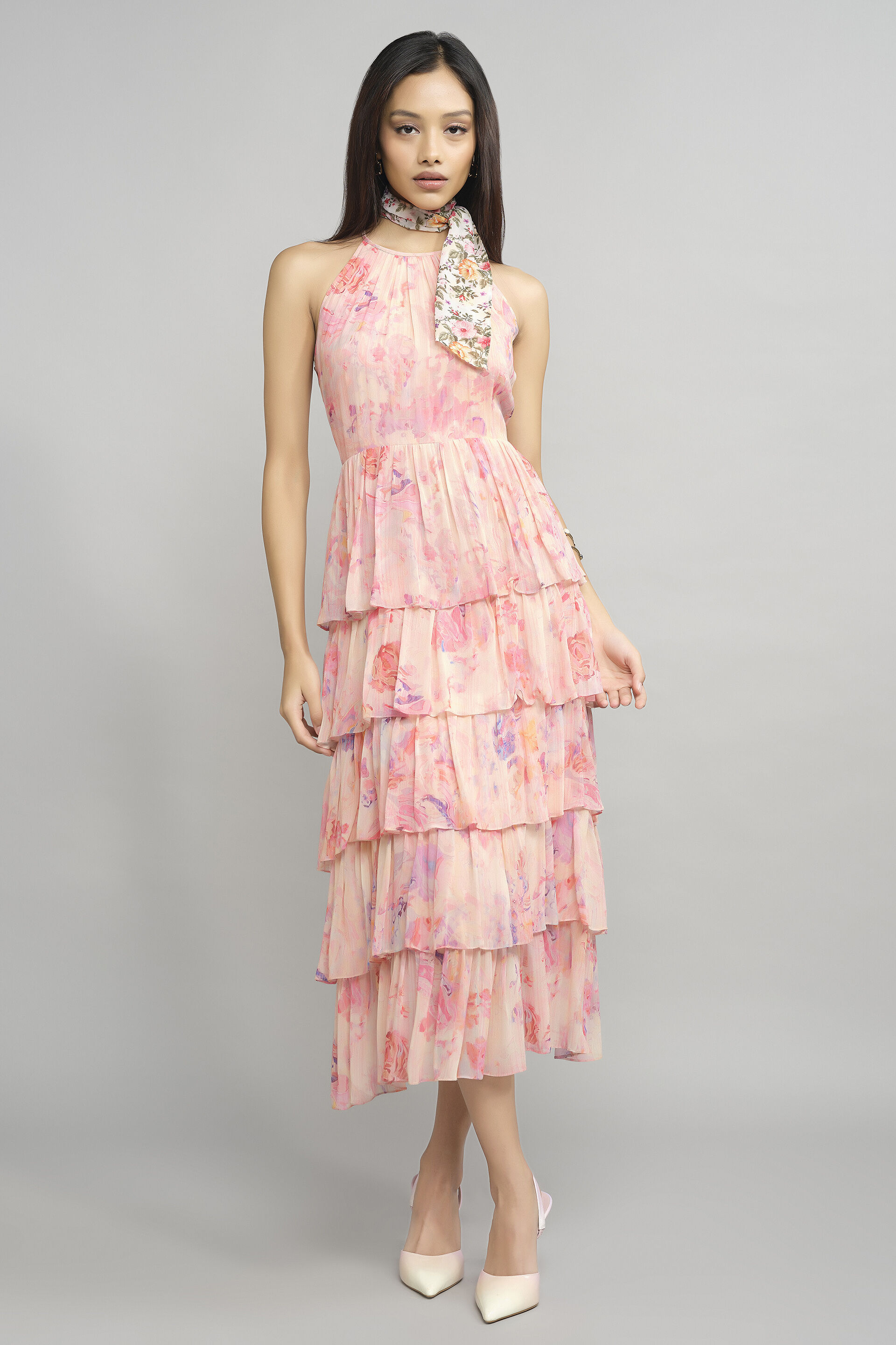 Mon Cheri Tiered Dress, Pink, image 4